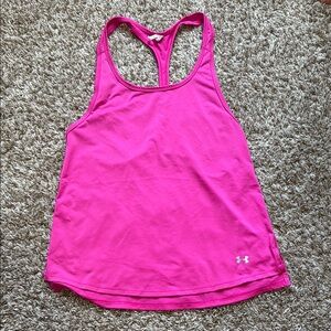 Under Armour Pink Racerback Tank Top Relaxed Fit